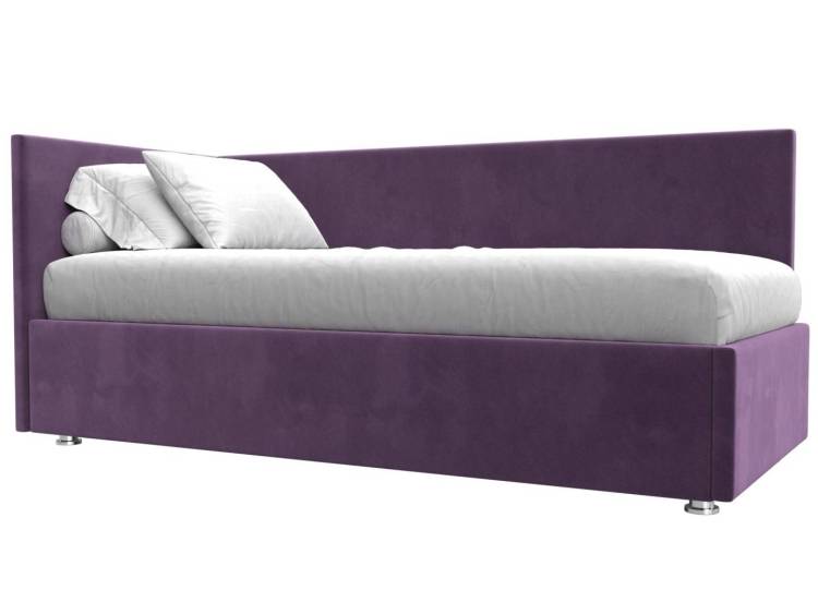 Кровать Лига Диванов Лига-039 122072L фиолетовый левая 90x200