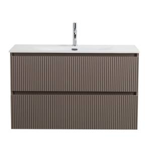 Тумба с раковиной BelBagno UNO-MINI 100 подвесная, Бежевый матовый
