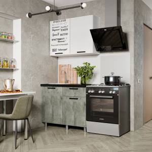 Готовая кухня БТС МЕБЕЛЬ Ева 00-00129942 1 м, белый/метрополитан грей