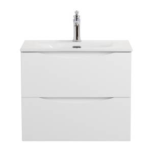 Тумба с раковиной BelBagno MARINO-CER-MINI-600-2C-SO-BO-P подвесная, Bianco Opaco, 51.6x61x40