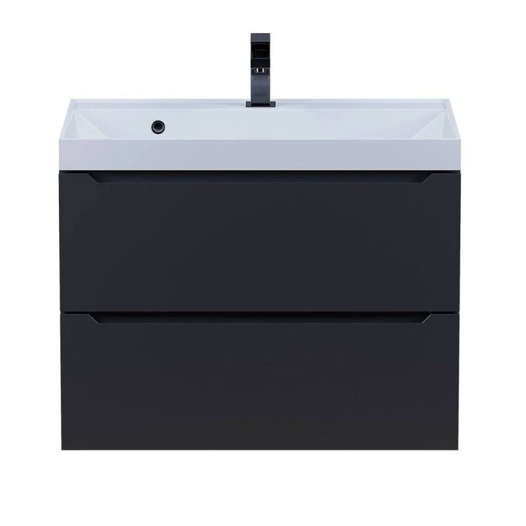 Тумба под раковину Uperwood Tanos 291020231 подвесная, черная, 70 см