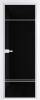 Межкомнатная дверь Profil Doors 4 AX цвет профиля Вайт, стекло безопасное 6 мм черный триплекс 800x2000