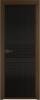 Межкомнатная дверь Profil Doors 2 AX цвет профиля Деорэ, стекло безопасное 6 мм мору черный 700x2000