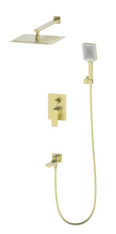 Душевой комплект Oliveeka D OL-939003-BG с внутренней частью, золото матовое