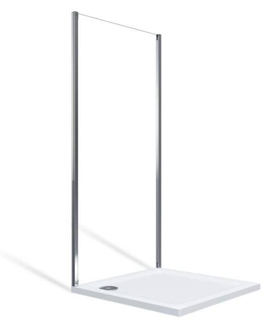 Боковая стенка Good Door Spiri SP-80-C-CH СП00015 профиль глянцевый хром, стекло прозрачное, 80x190