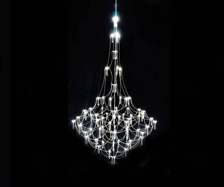 Большая подвесная люстра хрустальная светодиодная Kink Light Галанта 07888-100,02(21)