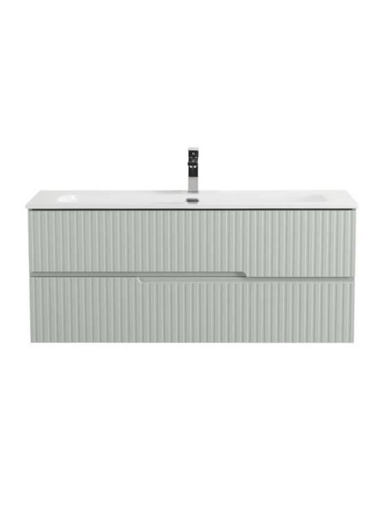 Тумба с раковиной Cezares Duet-N 120 зеленый жемчужный, раковина CZR-8073-120