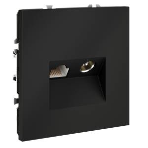 ТВ-розетка+Ethernet RJ45 Voltum S70 VLS060707 графит