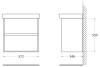 Тумба под раковину Belbagno Neon NEON-600-2C-SO-PB 57.2x34.6x55 Pino Bianco подвесная с двумя выкатными ящиками, с доводчиками фото 9