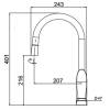 Смеситель для кухни Laparet Lisera N2042402LPT с выдвижным изливом, хром фото 4