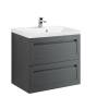 Тумба под раковину Art&Max Platino AM-Platino-580-2C-SO-GM Серый матовый, 57x47.4x55 фото 2