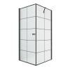 Душевое ограждение NEW TRENDY NEW SOLEO BLACK L 90x90x195 D-0285A/D-0120B (черный)