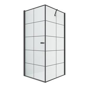 Душевое ограждение NEW TRENDY NEW SOLEO BLACK L 90x90x195 D-0285A/D-0120B (черный)
