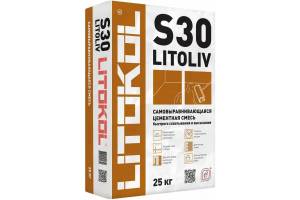Наливной пол Litokol Litoliv S30 самовыравнивающийся цементный серый 25 кг