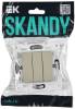 Выключатель 3-клавишный IEK Skandy SK-V30-0-10-K10 бежевый фото 6