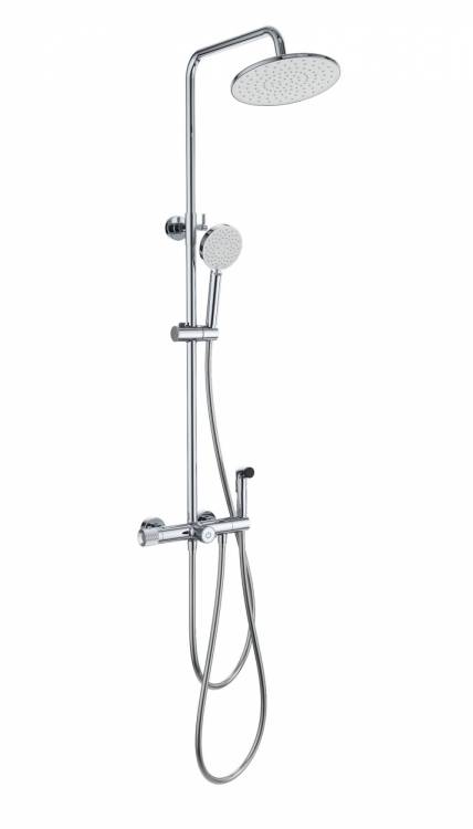 Душевая стойка Wonzon & Woghand WW-B3097-A-CR с термостатом, хром