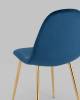 Набор из 4 стульев Stool Group Валенсия SN OS-001L-V HLR-64 DUAL X4 темно-синий, золотые ножки, велюр фото 9