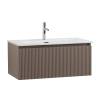 Тумба с раковиной BelBagno UNO 80 подвесная, с одним ящиком, Бежевый матовый фото 2