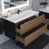 Тумба с раковиной Uperwood Barsa 293020544 подвесная, черная, дуб сонома, 100 см фото 5