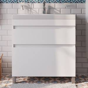 Тумба с раковиной Iddis Zodiac 80 напольная, с ящиками