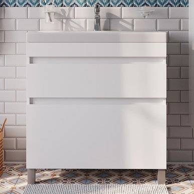 Тумба с раковиной Iddis Zodiac 80 напольная, с ящиками