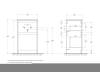 Тумба с раковиной Belbagno Kraft 39 KRAFT39-500/390-2C-PIA-RT 50x39x83 Rovere Tabacco напольная с фрезерованными ручками по всей длине фасада с двумя выкатными ящиками фото 6