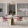 Набор из 4 стульев Bradex Home Turin FR 0161K пудровый с золотыми ножками фото 10