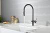 Смеситель для кухни AQUAme Cucina AQM9901GM с выдвижным изливом, металл фото 11