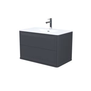 Тумба с раковиной Iddis Oxford Neo OXN80D0i95K подвесная, 80 см, темно-серый