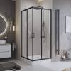 Душевой уголок BelBagno UNO-195-A-2-100-C-NERO черный