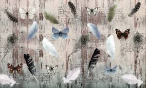 3D Фотообои Artegrafico «Порхающая прелесть» MN-022 песок