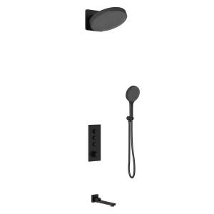 Душевой комплект Vincea Inspire VSFW-433TI3MB черный матовый, встраиваемый, с термостатом