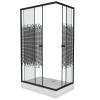 Душевой уголок Niagara Eco NG-018-14QBLACK 1000х800х1950, низкий поддон, стекло мозайка
