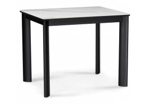 Стол Woodville Кина 588064 alpine white/черный 90(130)x65x76