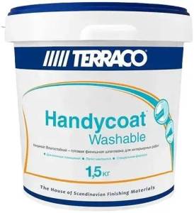Шпаклевка влагостойкая для отделки помещений Terraco Handycoat Washable 1.5 кг