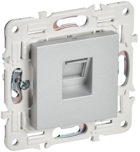 Розетка компьютерная RJ45 IEK Skandy SK-K10-2-K23 серебряный