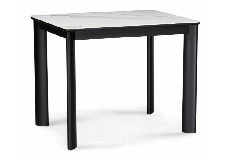 Стол Woodville Кина 588064 alpine white/черный 90(130)x65x76