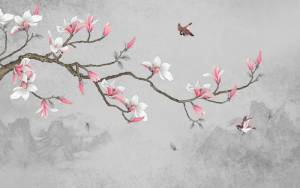 3D Фотообои Artegrafico «Весенняя романтика» DV-021 акварель