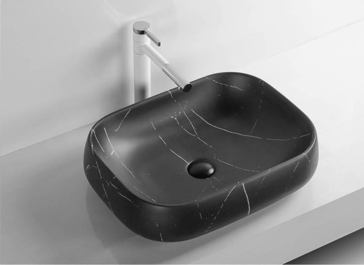 Раковина Cerutti Spa CR0086 MMB1 черная матовая, 56.5x40
