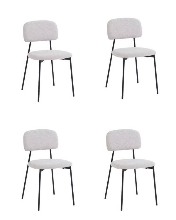 Набор из 4 стульев Stool Group Chao 3277-ST-BL4 CD2302-23 l-gr. bl.l X4 светло-серый черные ножки