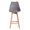Стул барный Tetchair Tulip Bar (mod. C1014H-1) 21242 Grey (серый) 92717/натуральный 42x47.5x104 фото 5