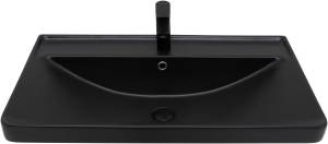 Раковина Aquanet Ирис 329249 черный матовый, 81x48