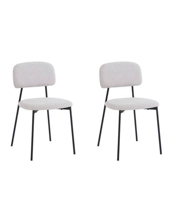 Набор из 2 стульев Stool Group Chao 3277-ST-BL2 CD2302-23 l-gr. bl.l X2 светло-серый черные ножки