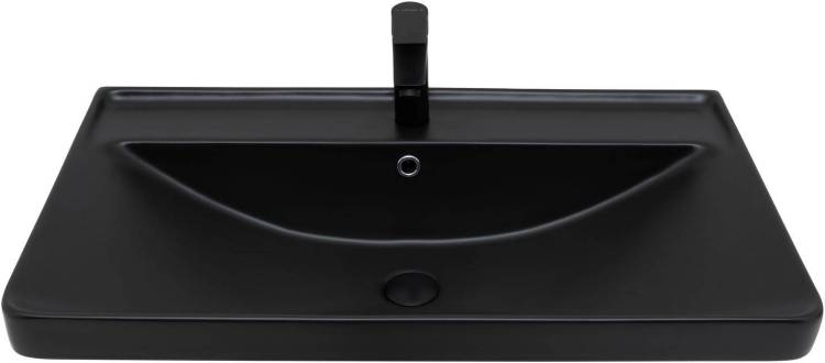Раковина Aquanet Ирис 329249 черный матовый, 81x48
