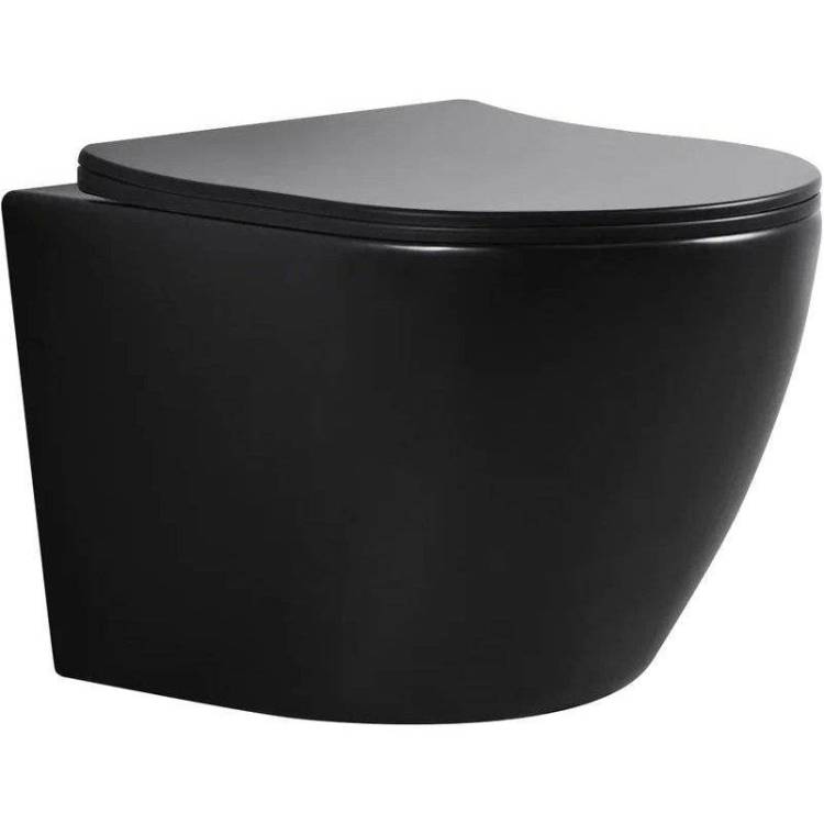 Унитаз подвесной BOND F01 F01-108 безободковый, с крышкой-сиденьем микролифт