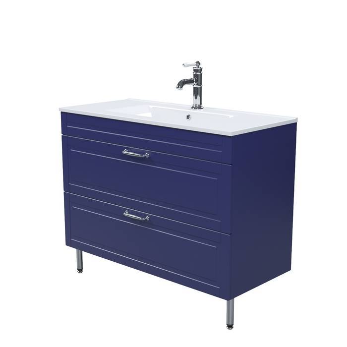 Тумба с раковиной Iddis Oxford 100 OXF10N1i95K напольная, синий