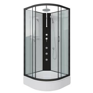 Душевая кабина Niagara Classic NG-6702-14BKTG (1000x1000x2100-2400) со средним поддоном (26см)