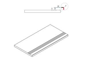 Ступень Italon Контемпора X2 620040000043 Пур Закругленная Грип 30x60