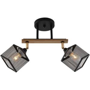 Потолочная люстра Reluce 01591-3.3-02B BK+FGD+WOOD
