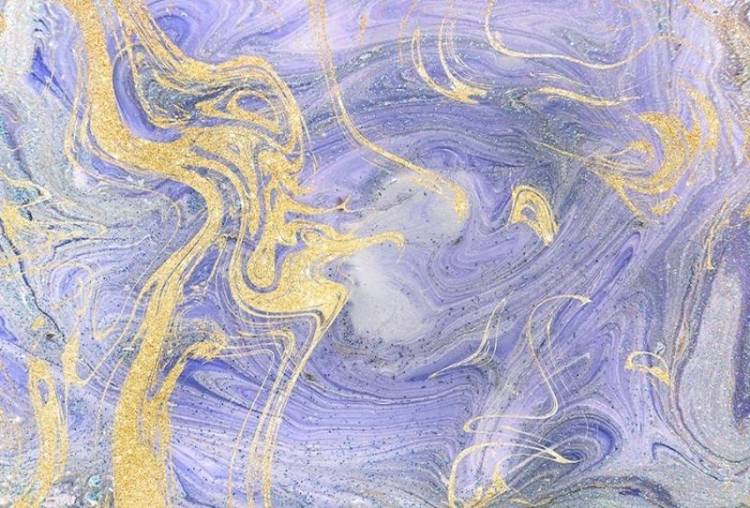 3D Фотообои Artegrafico «Муранское золото на сиреневом» FL-007 песок